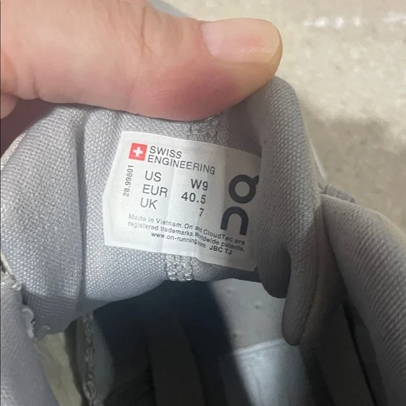 On Running women Gray and White Athletic Shoes - Picture 10 of 15